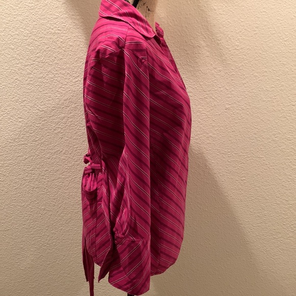 Women’s Striped Collar Dress Top - Picture 5 of 10